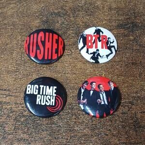 Lot of 4 Big Time Rush BTR 1.5" Pinback Buttons